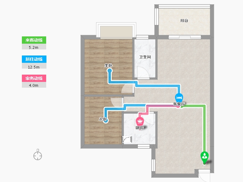 福建省-漳州市-景江花园-100.00-户型库-动静线