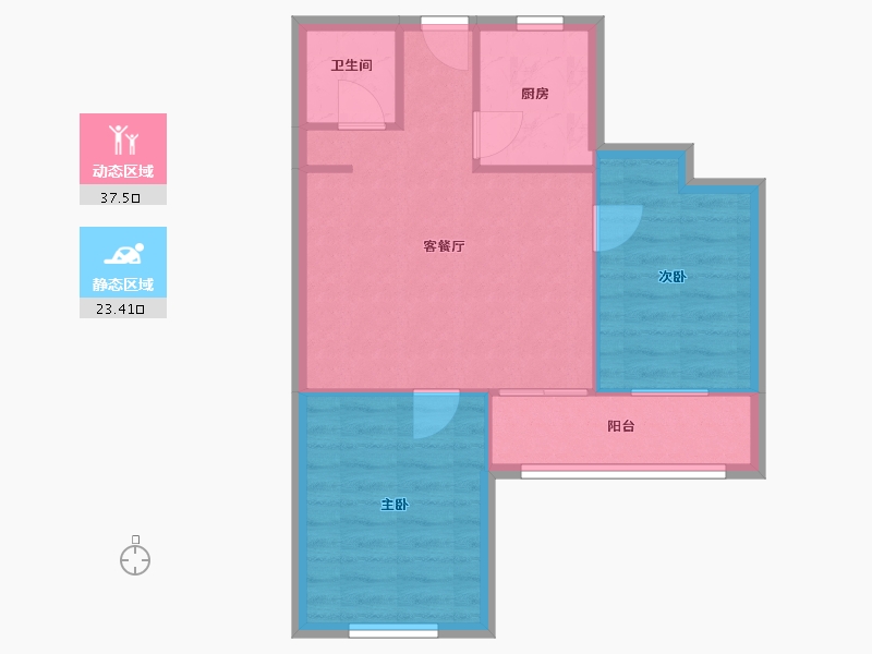 北京-北京市-南湖东园二区-56.00-户型库-动静分区