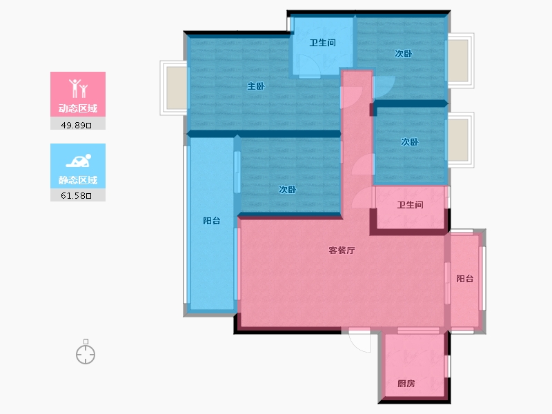 广东省-中山市-锦绣国际花城-100.00-户型库-动静分区