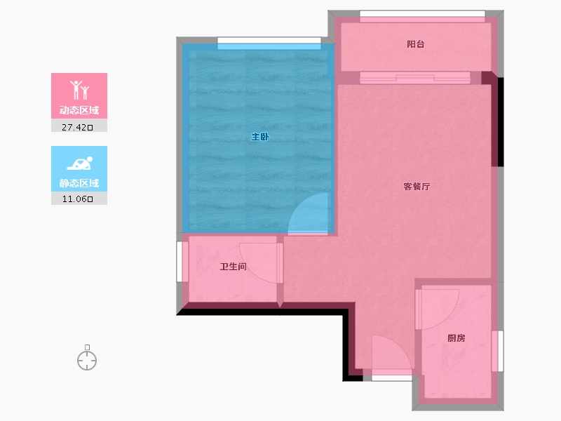 江苏省-无锡市-敔山湾花园-40.00-户型库-动静分区