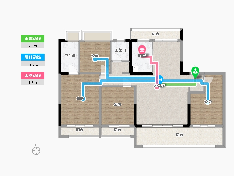 江苏省-南通市-中南春风-120.00-户型库-动静线