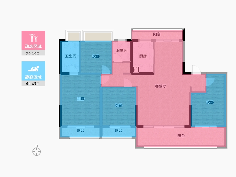 江苏省-南通市-中南春风-120.00-户型库-动静分区