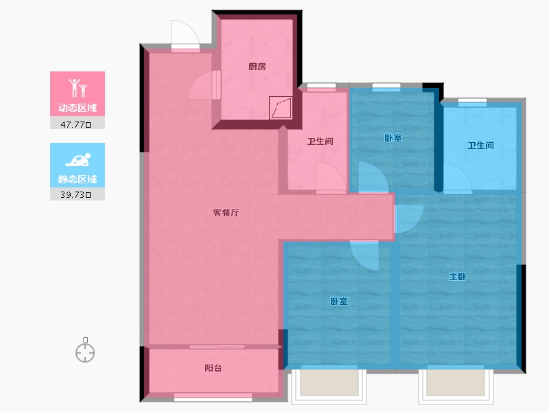 浙江省-金华市-新城云昱-77.00-户型库-动静分区