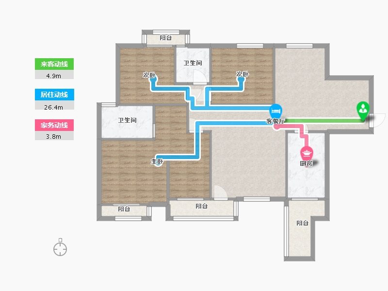 贵州省-贵阳市-会展城B区-111.00-户型库-动静线