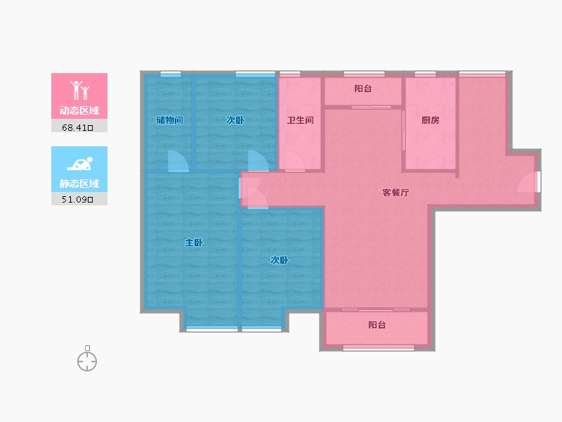 河南省-洛阳市-宝龙城市广场-109.00-户型库-动静分区