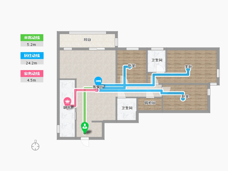 北京-北京市-万博苑-122.00-户型库-动静线