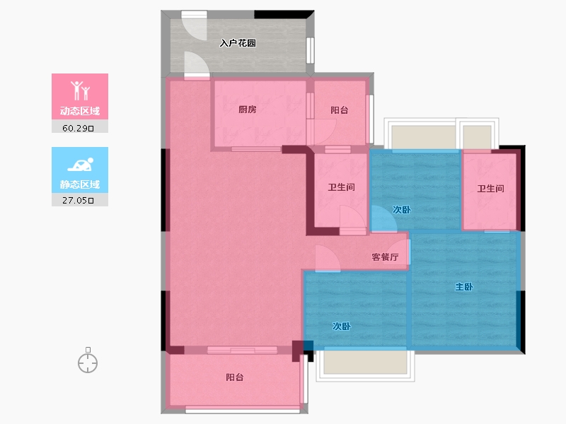 广东省-中山市-中澳春城-91.53-户型库-动静分区