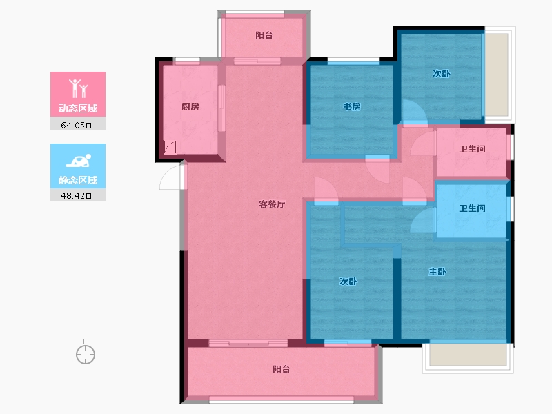 河南省-郑州市-中海意园-142.00-户型库-动静分区