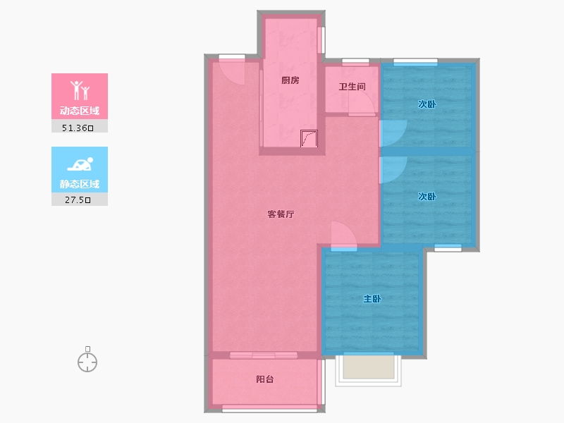 福建省-福州市-中建龙庭嘉园-70.00-户型库-动静分区