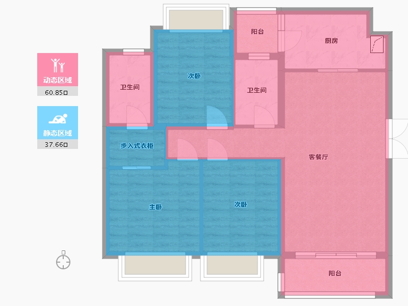 四川省-成都市-翰林学府-97.00-户型库-动静分区