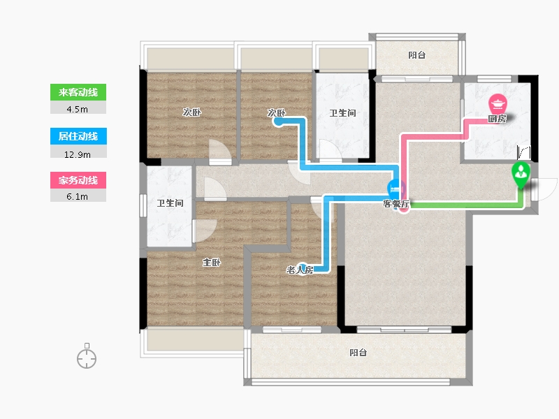 广东省-云浮市-西河传奇-113.73-户型库-动静线