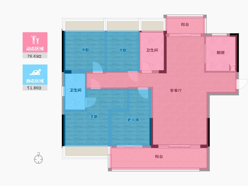 广东省-云浮市-西河传奇-113.73-户型库-动静分区