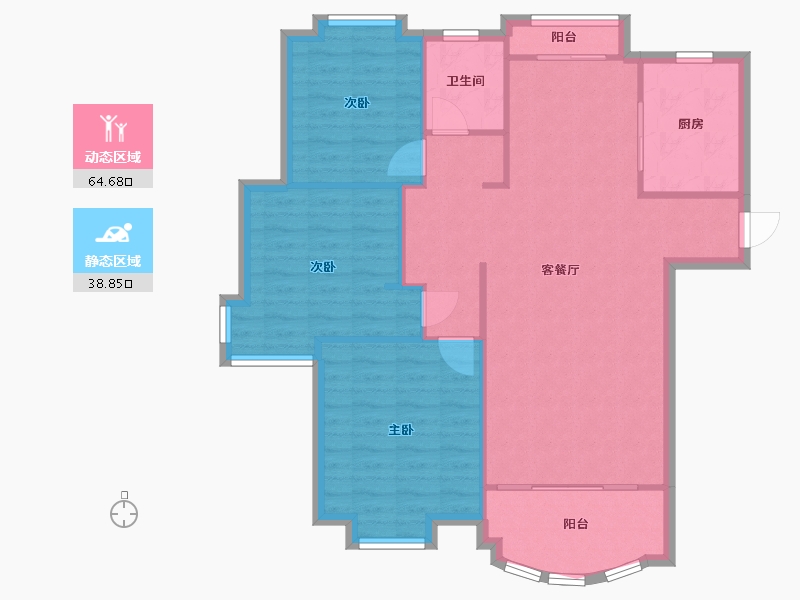 上海-上海市-宝宸共和家园-93.00-户型库-动静分区