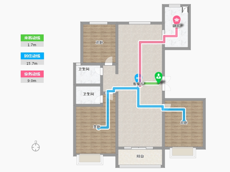 河北省-邢台市-清华园-125.00-户型库-动静线