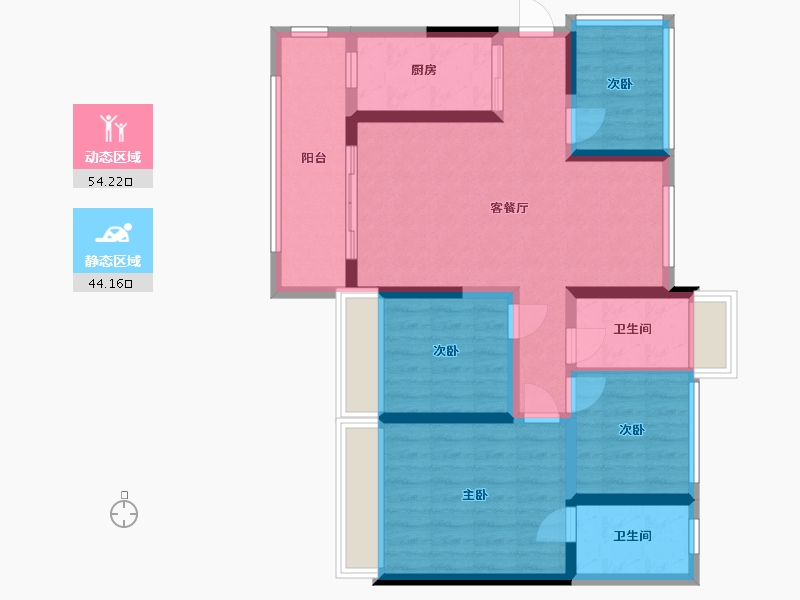 广东省-惠州市-龙光玖龙府-110.00-户型库-动静分区