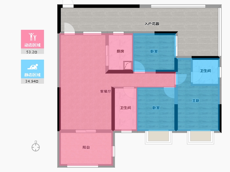 贵州省-遵义市-中建幸福城-102.00-户型库-动静分区