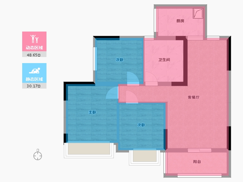 四川省-成都市-金域府壹号-102.00-户型库-动静分区