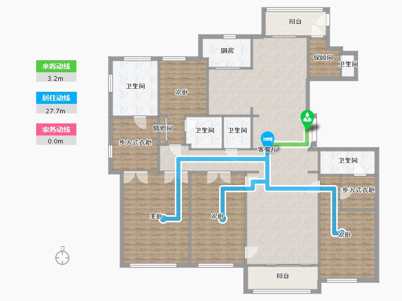 浙江省-杭州市-九龙仓君玺-237.69-户型库-动静线