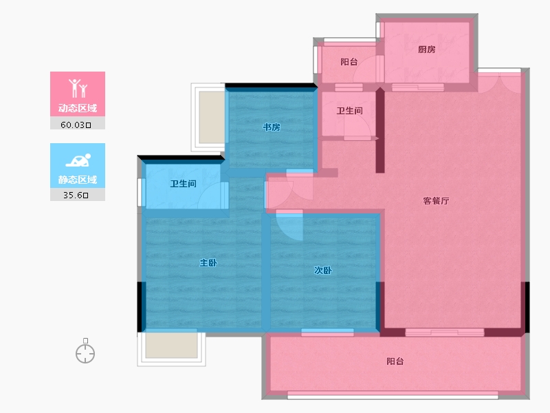 四川省-巴中市-湖滨一号-90.00-户型库-动静分区