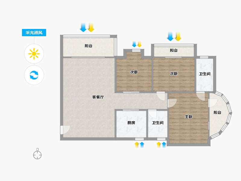 福建省-福州市-立马华庭-129.00-户型库-采光通风