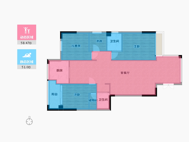 广东省-汕头市-汇德华府-123.00-户型库-动静分区