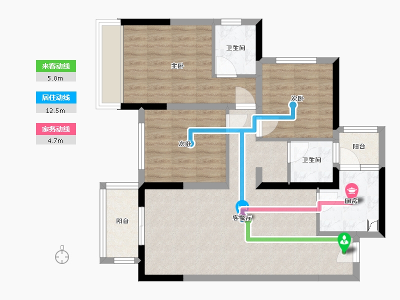 四川省-成都市-西郡英华四期-83.00-户型库-动静线