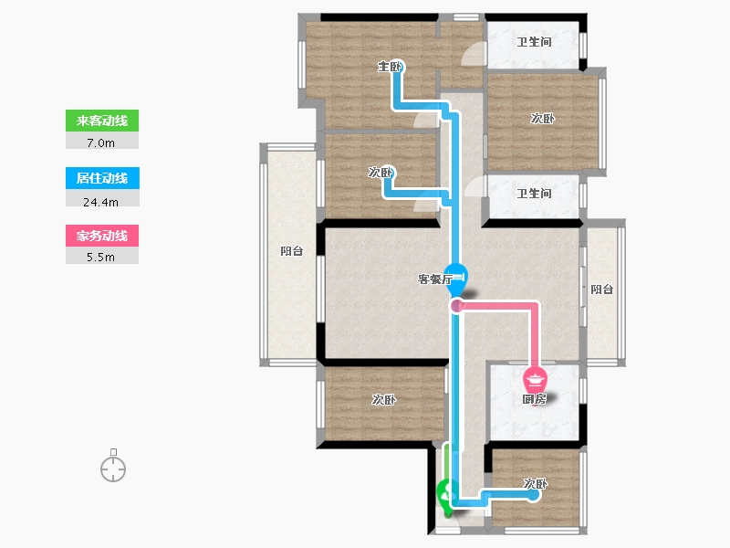 广西壮族自治区-玉林市-云天学府-142.00-户型库-动静线