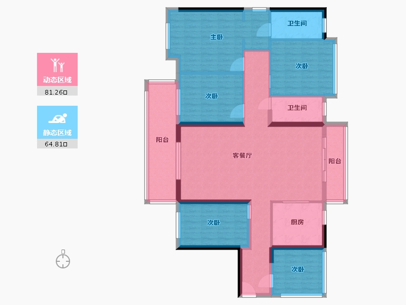 广西壮族自治区-玉林市-云天学府-142.00-户型库-动静分区