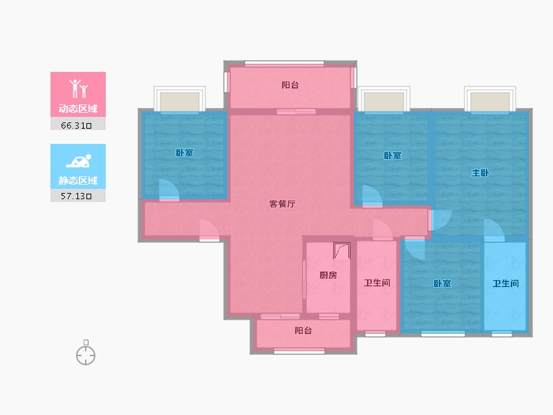 湖北省-随州市-碧桂圆-120.00-户型库-动静分区