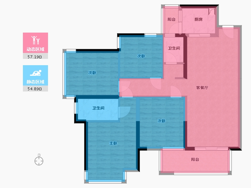 广西壮族自治区-南宁市-天健和府-98.00-户型库-动静分区