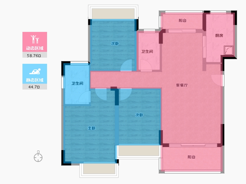 广东省-江门市-泉林黄金小镇-100.00-户型库-动静分区