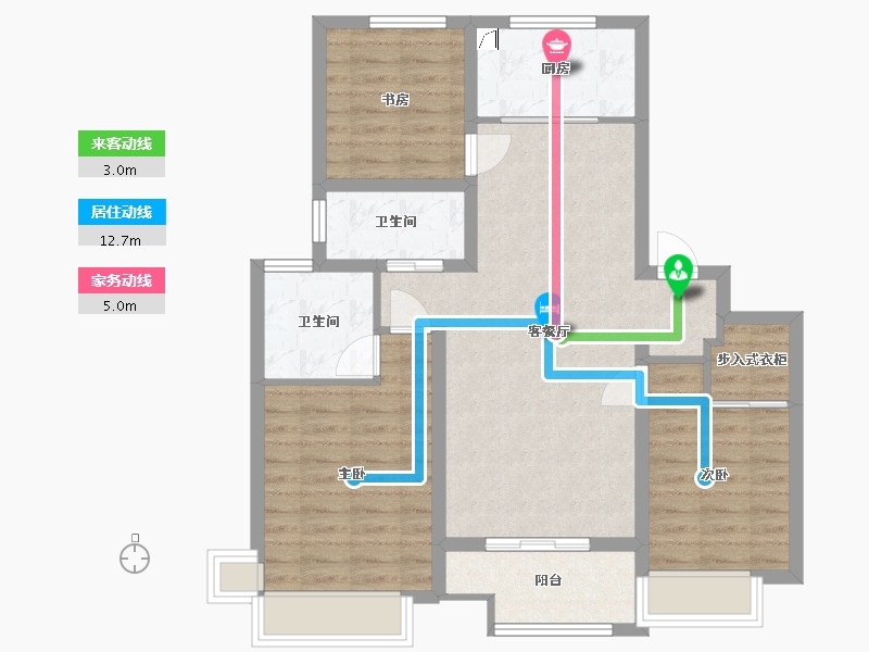 浙江省-绍兴市-曦之湖-91.73-户型库-动静线