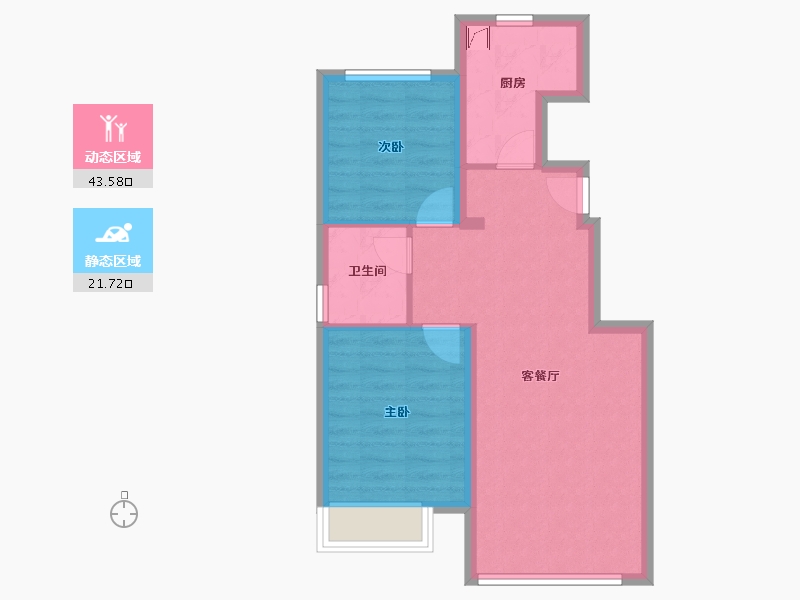 黑龙江省-哈尔滨市-新松璟荟祥府-67.20-户型库-动静分区