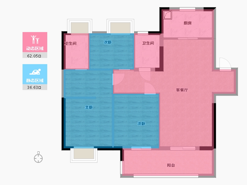 江西省-南昌市-融创瀚江府-89.00-户型库-动静分区