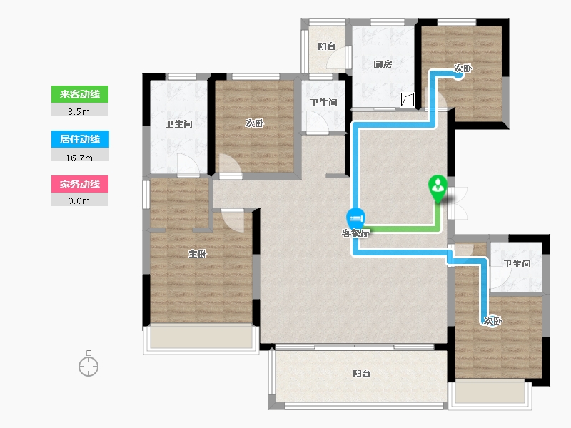 河南省-郑州市-融侨雅筑-126.00-户型库-动静线