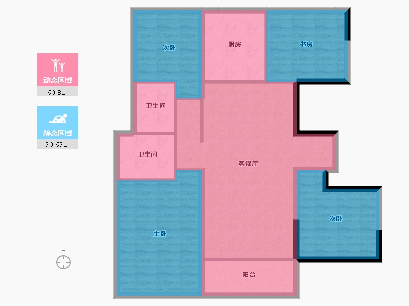 甘肃省-兰州市-中海铂悦府-116.91-户型库-动静分区