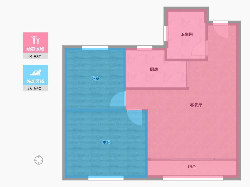 山东省-烟台市-兴盛铭仕城-65.41-户型库-动静分区