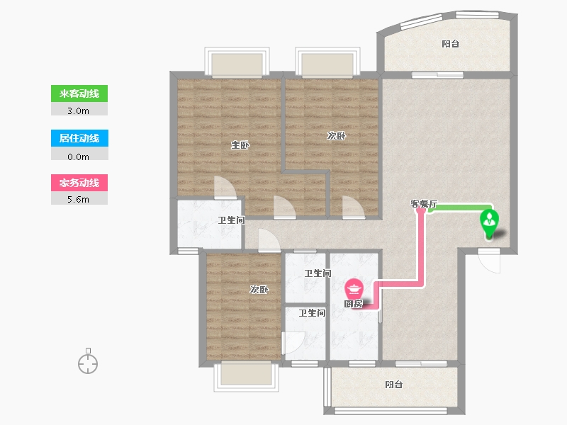 福建省-泉州市-阳光豪庭-112.00-户型库-动静线