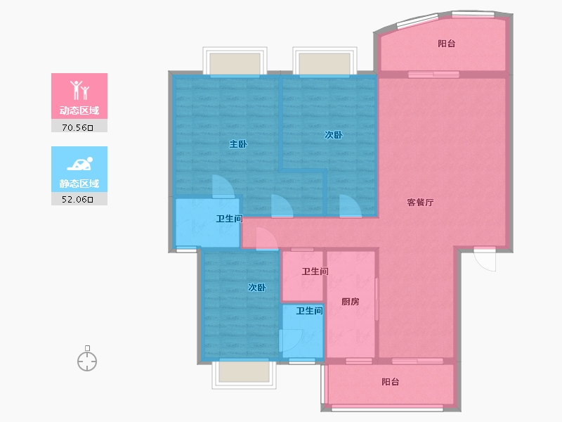 福建省-泉州市-阳光豪庭-112.00-户型库-动静分区