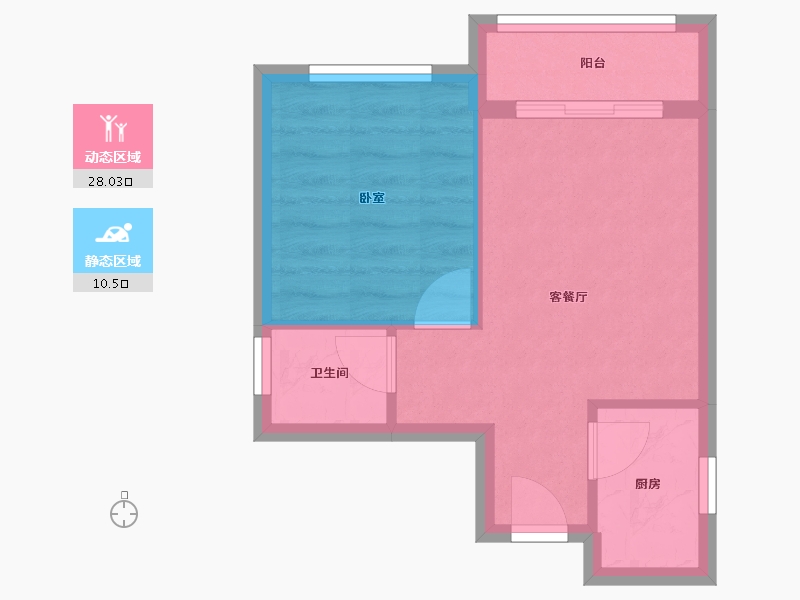 江苏省-无锡市-敔山湾花园-40.00-户型库-动静分区