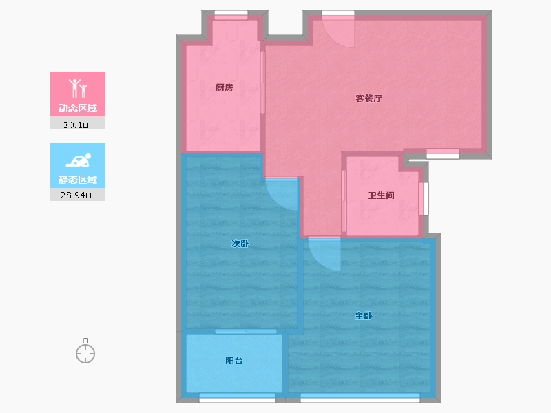 浙江省-温州市-安心公寓-73.00-户型库-动静分区