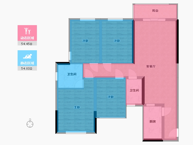 广西壮族自治区-桂林市-众阳华城-107.00-户型库-动静分区