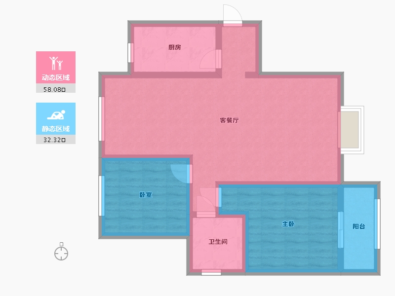 甘肃省-平凉市-滨河新城-97.00-户型库-动静分区