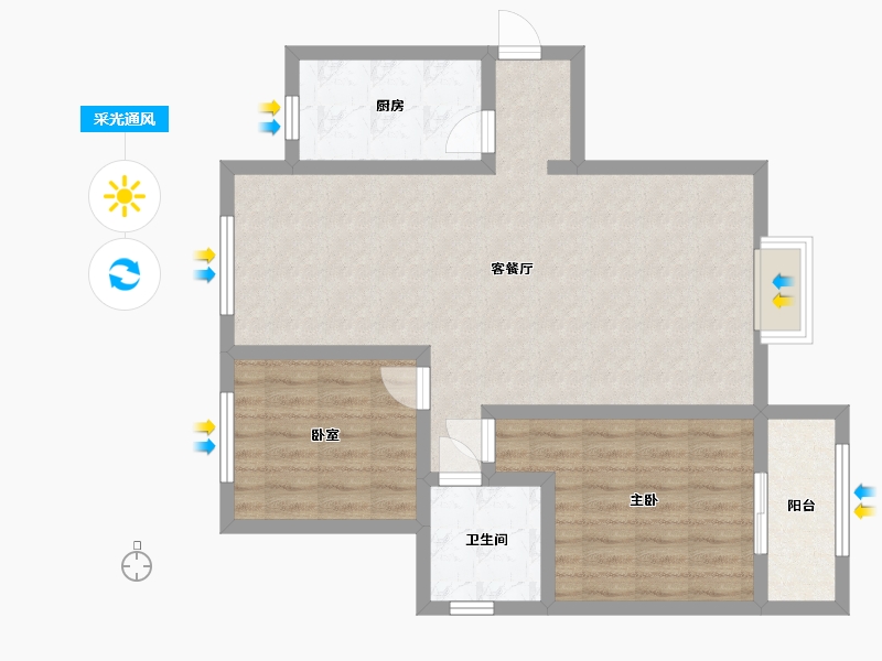 甘肃省-平凉市-滨河新城-97.00-户型库-采光通风