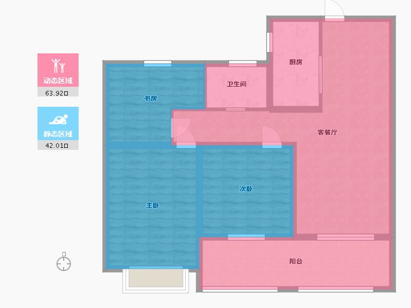 江苏省-南通市-银州金融中心-95.00-户型库-动静分区