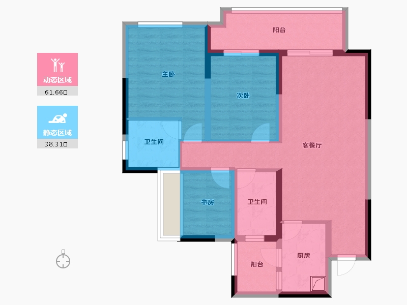 四川省-宜宾市-邦泰・国际社区-90.00-户型库-动静分区