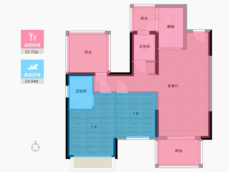 广西壮族自治区-南宁市-绿城春江明月-100.00-户型库-动静分区