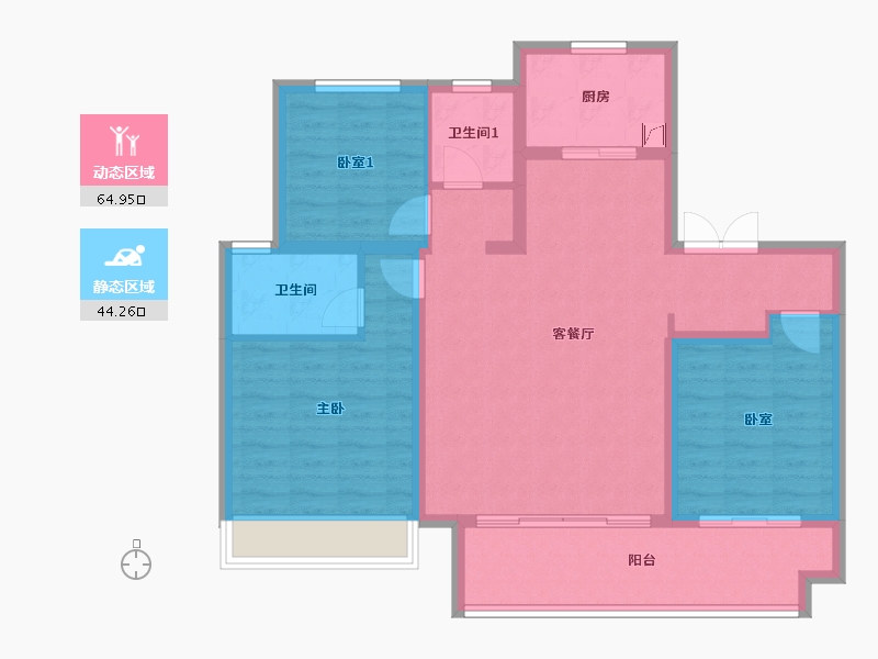 河南省-焦作市-建业-98.00-户型库-动静分区