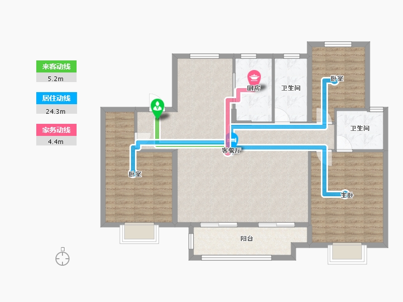 江苏省-连云港市-优步花园二期-114.16-户型库-动静线