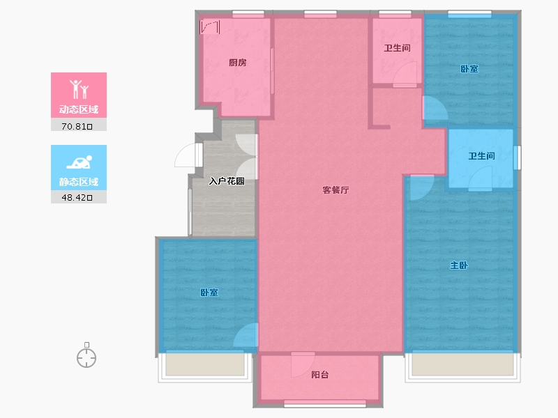 吉林省-长春市-万科城市之光-126.00-户型库-动静分区